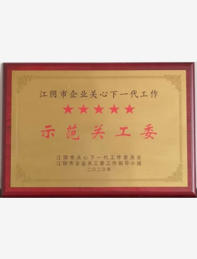 江陰市五星級關(guān)工委獎牌